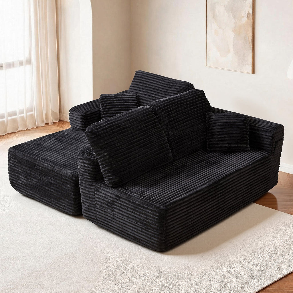 100.39" Cloud Sectional Couch with L-Shape Chaise
