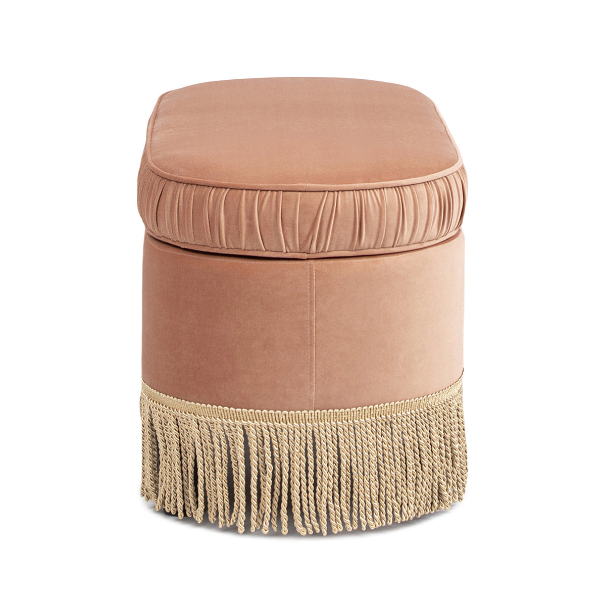 Serena 38" Oval Storage Bench Ottoman