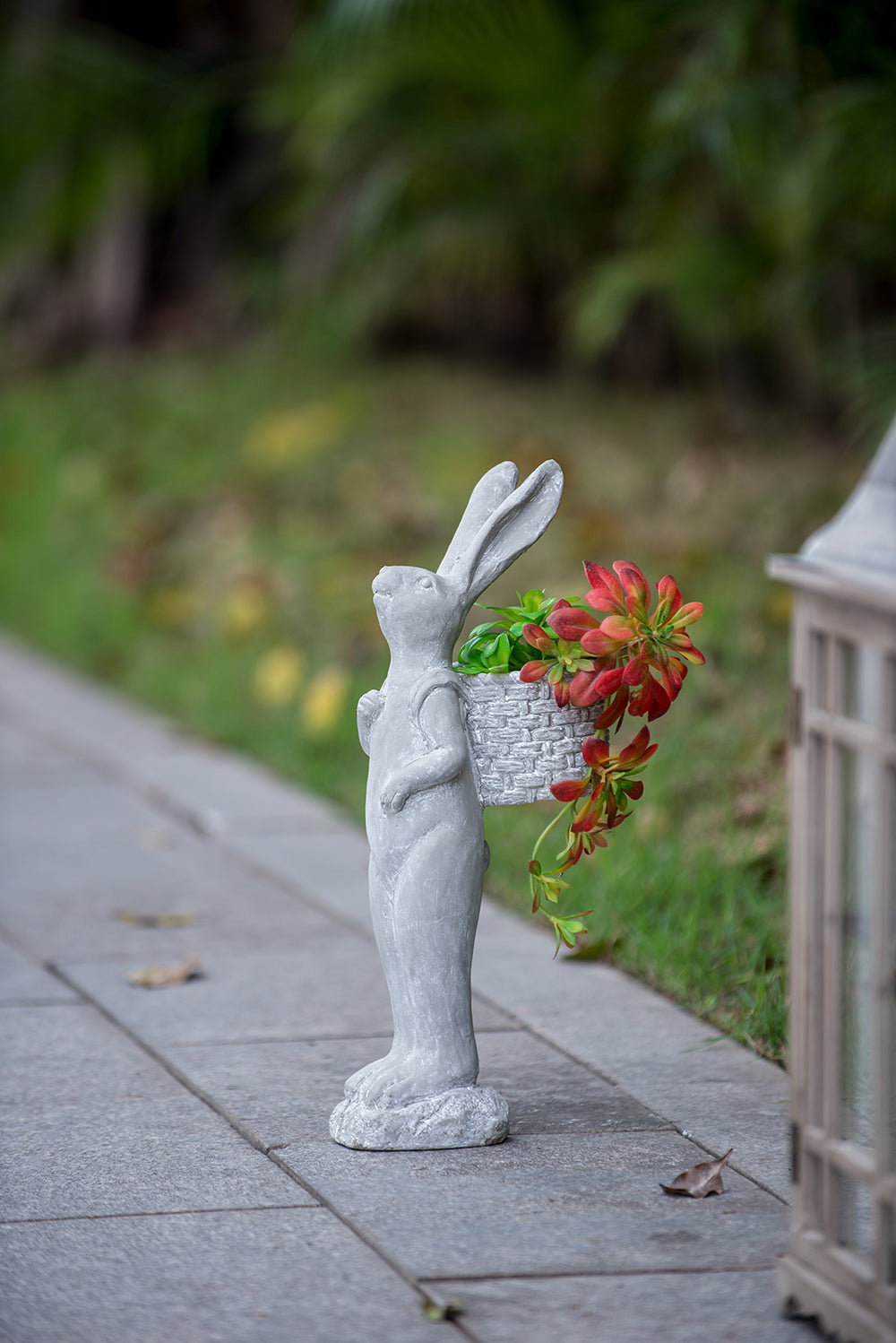 Tall Decorative Rabbit Planter