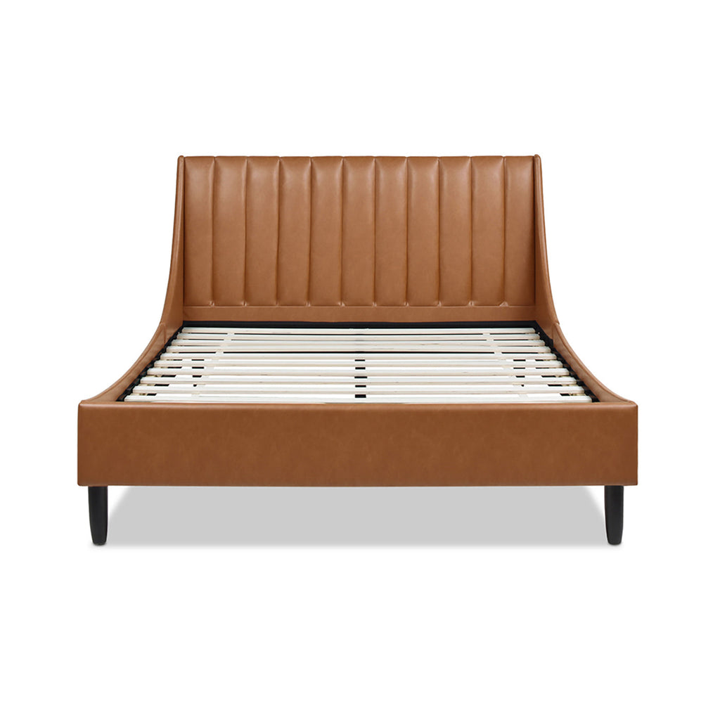 Aspen Vertical Tufted Modern Headboard Platform Bed Set, Queen
