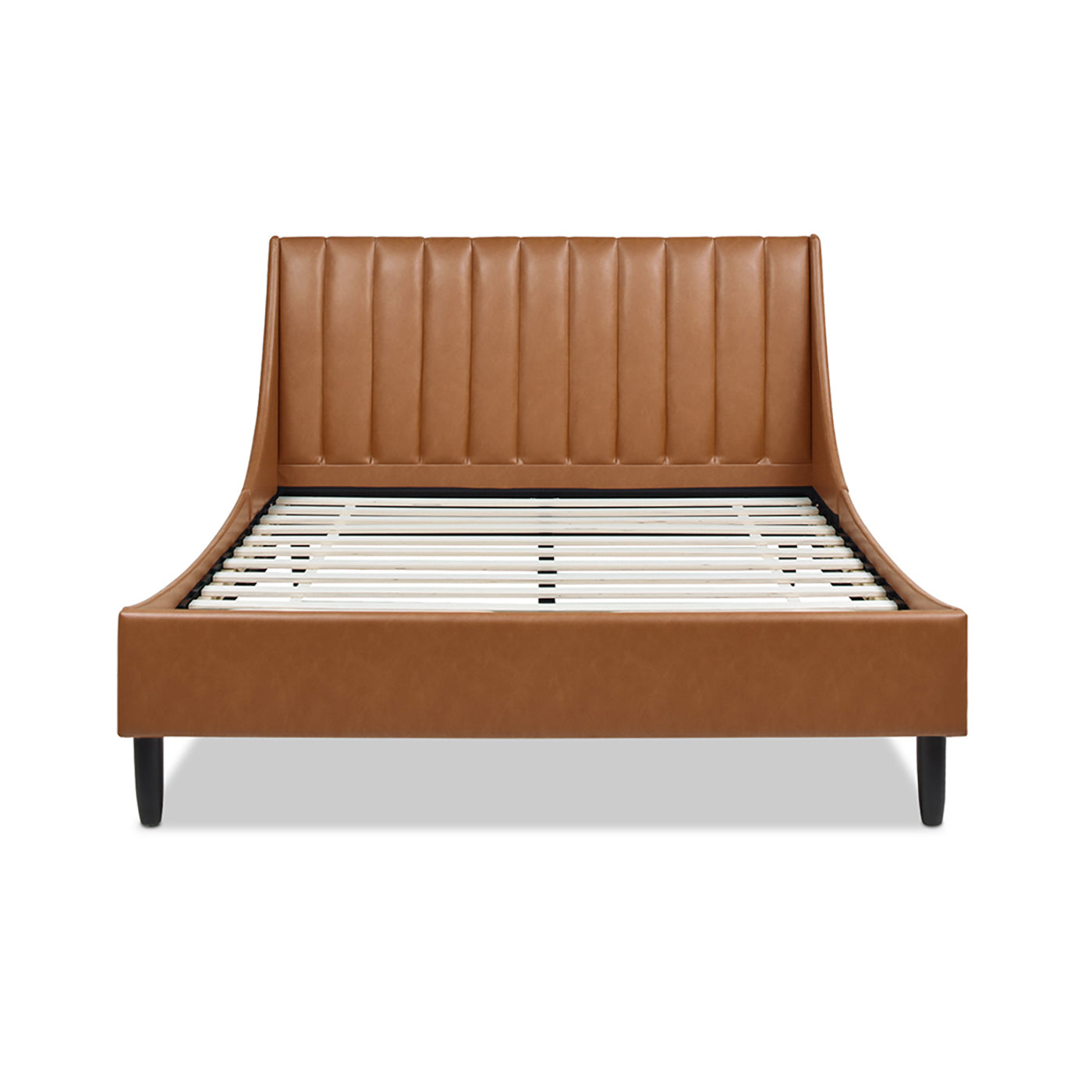 Aspen Vertical Tufted Modern Headboard Platform Bed Set, Queen