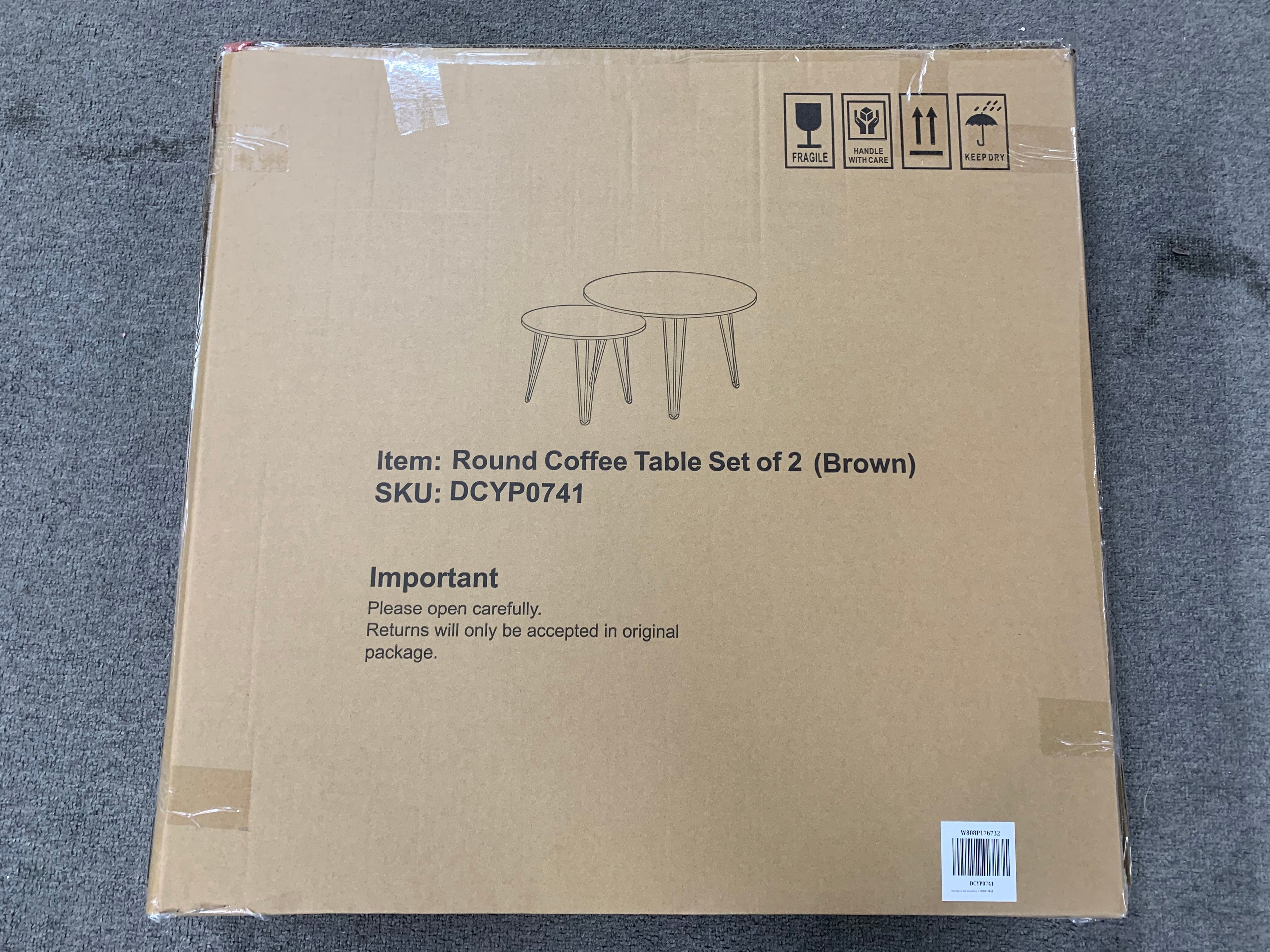 27.56'' Round Nesting Coffee Table Set of 2