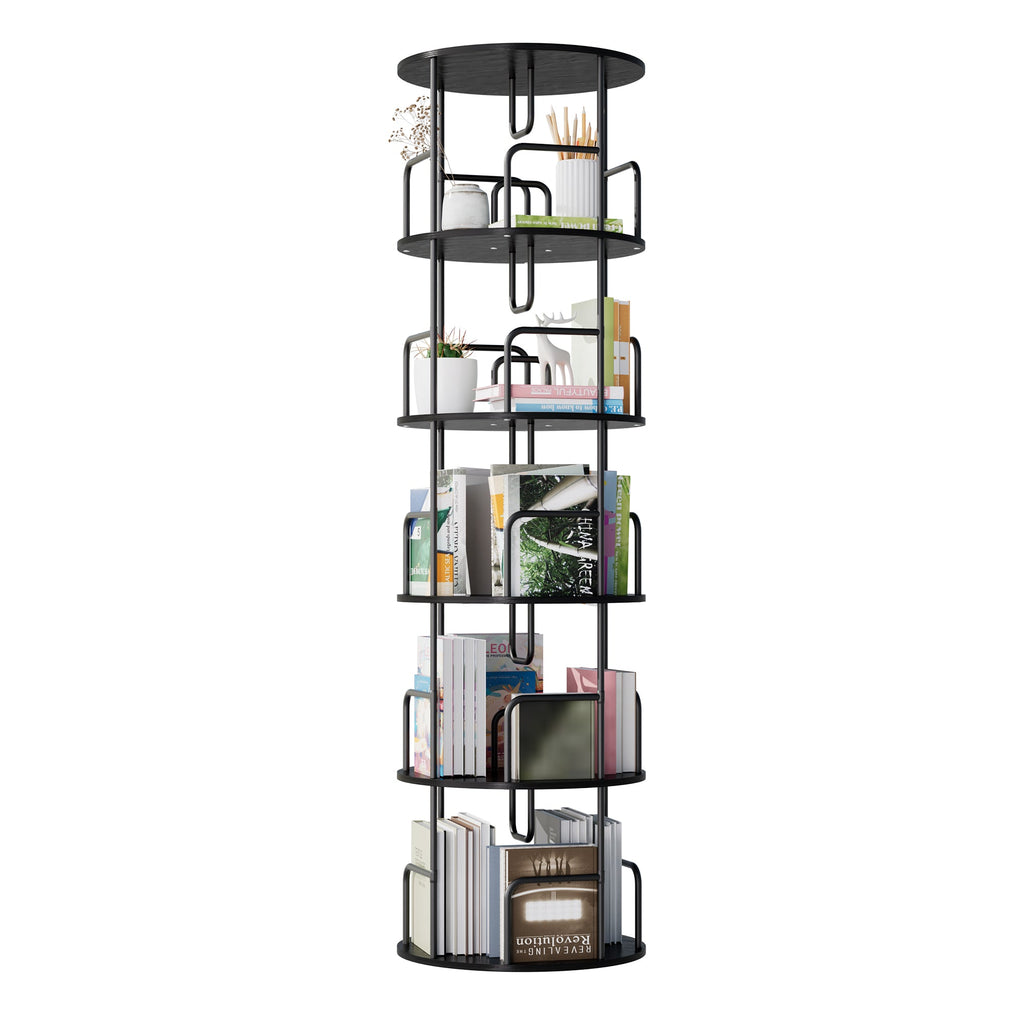 Rotating Bookshelf Tower - 5 Tier
