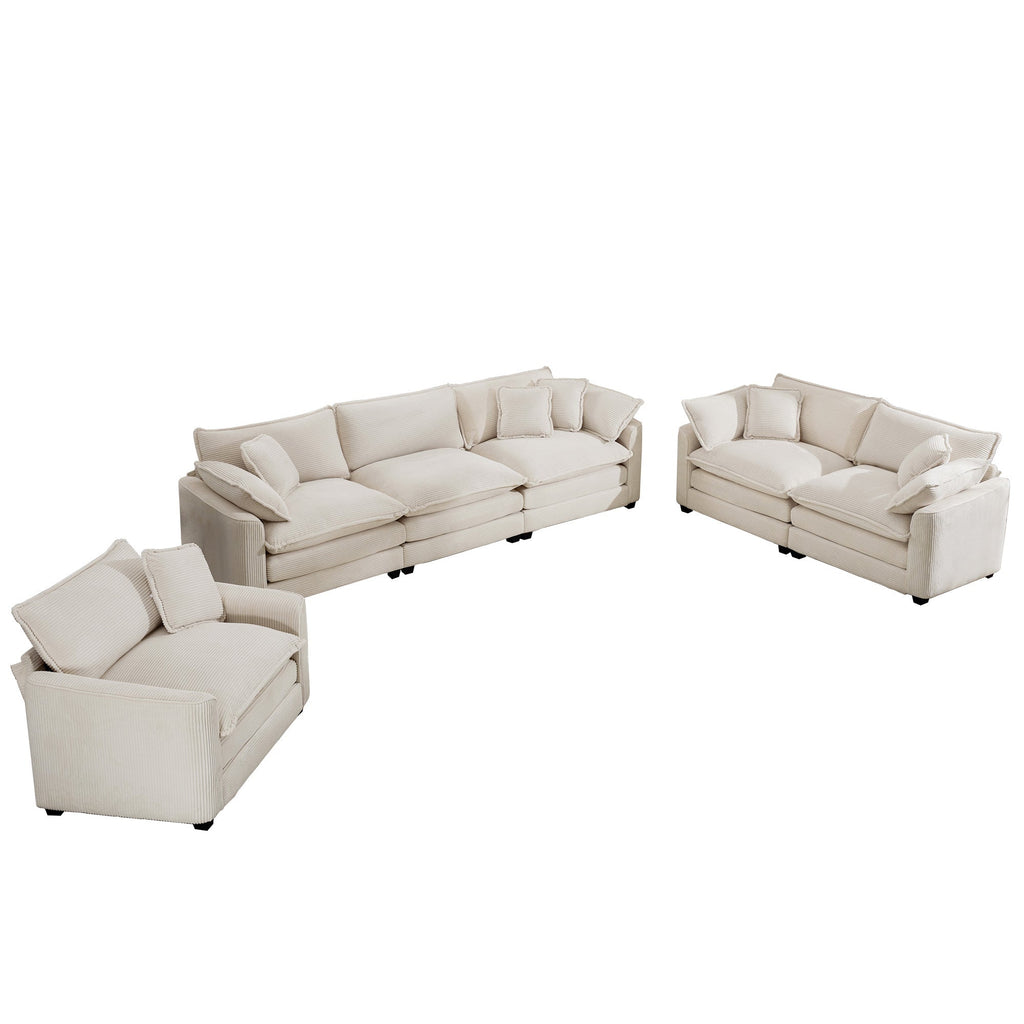 3-Piece Sofa Set - Comfortable Oversized Design