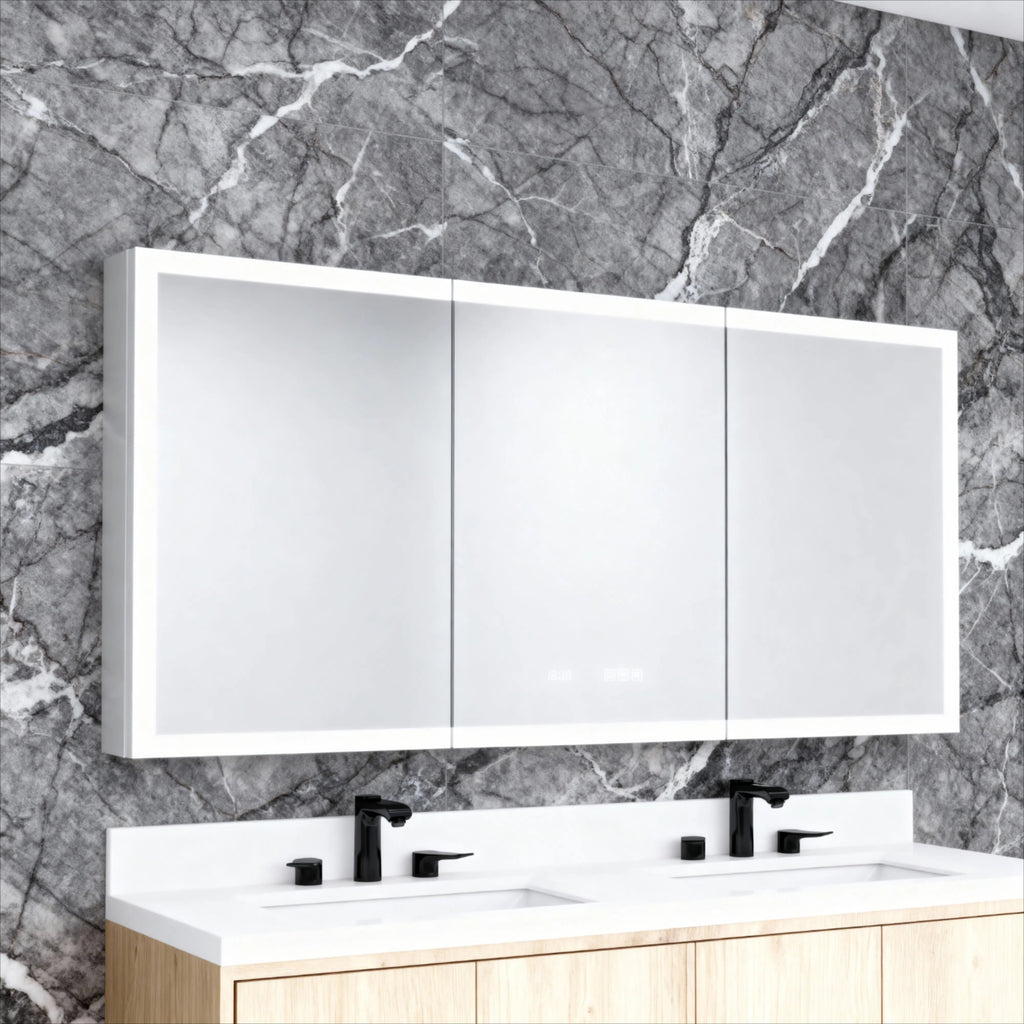 60 Inch W x 30 Inch H Rectangular LED Bathroom Mirror
