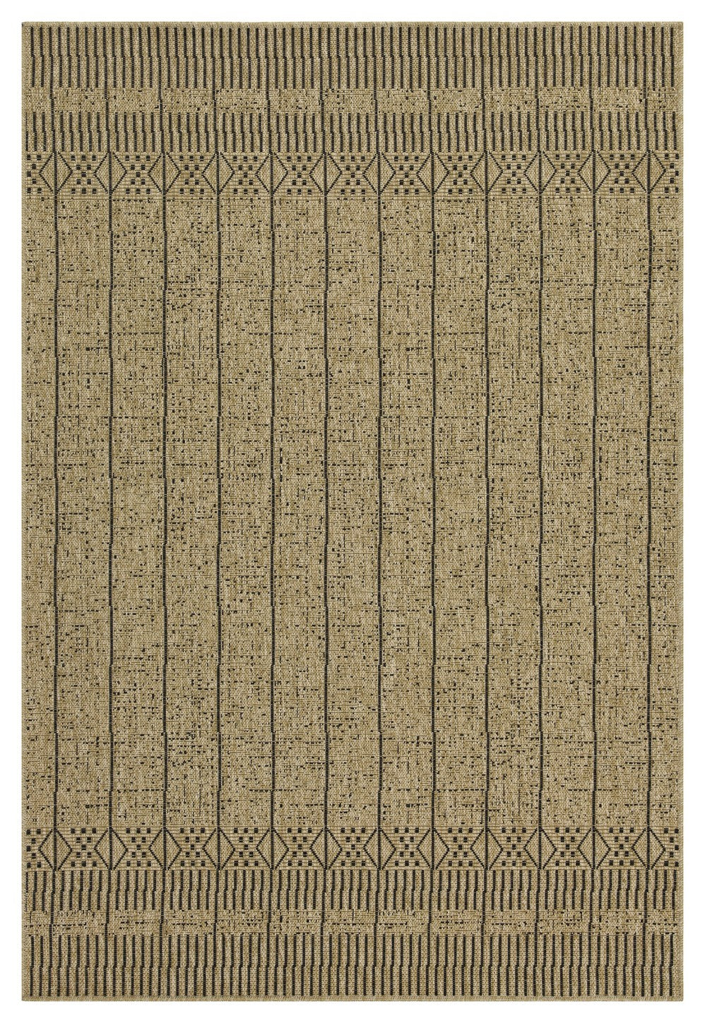 Earth GC_NTL1008 Jute/Black 7 ft. 10 in. x 10 ft. 3 in. Indoor/Outdoor Area Rug