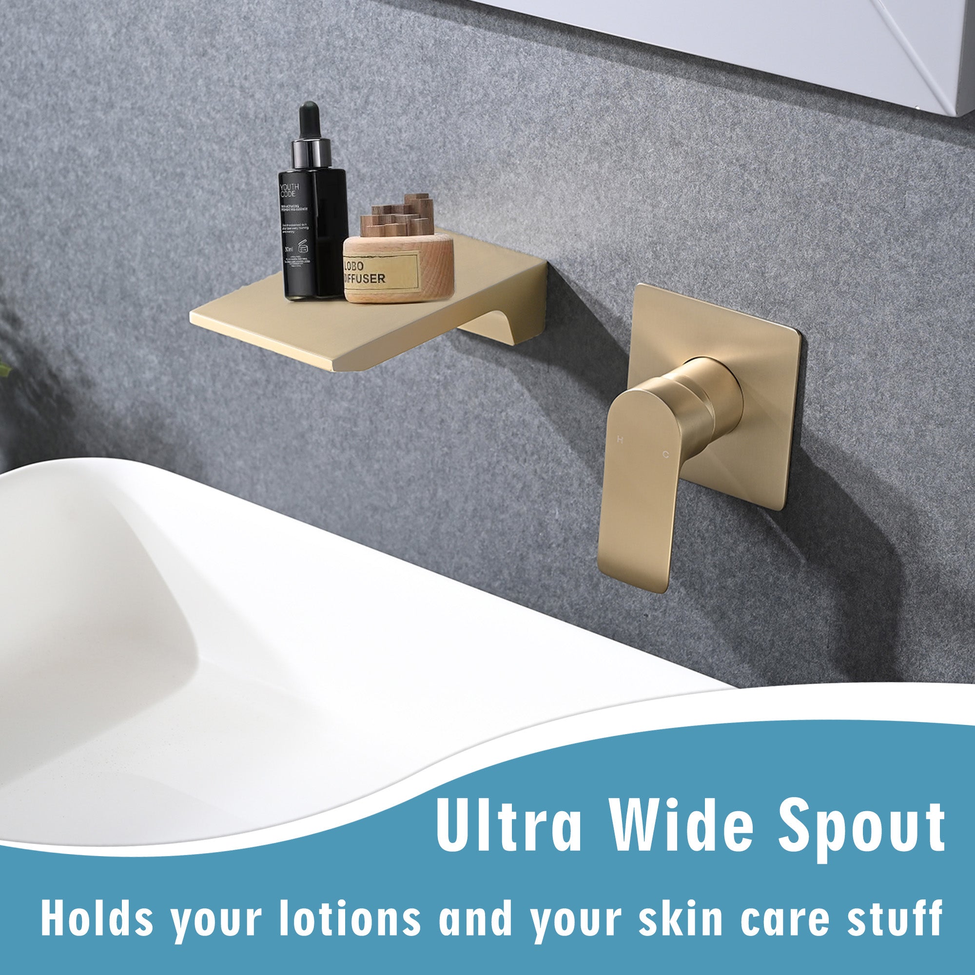 Wall Mount Waterfall Bathtub Faucet