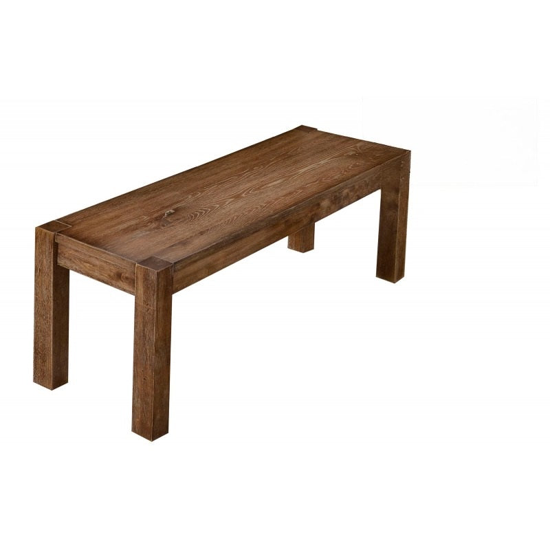 48" Transitional Wood Dining Bench in Driftwood