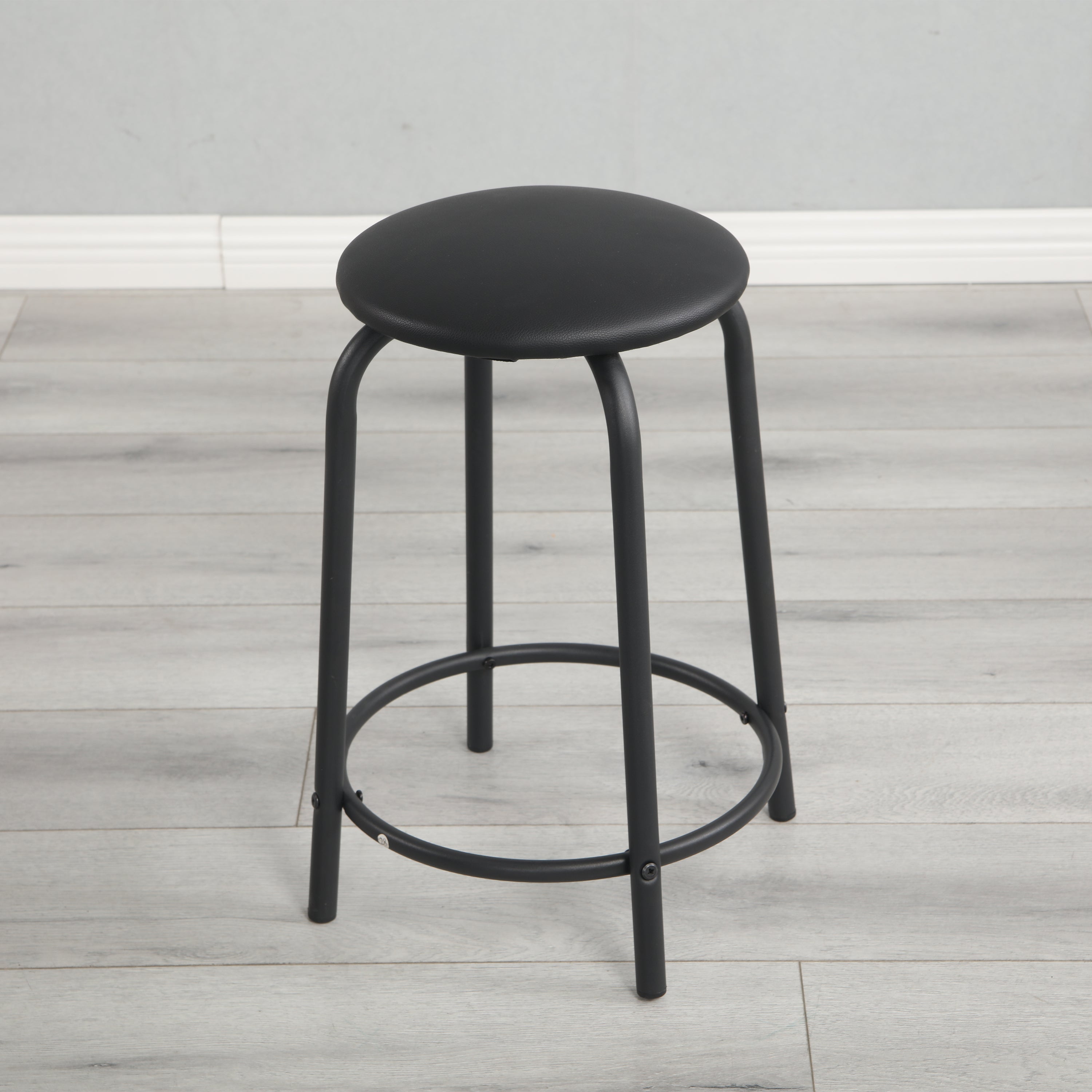 Black Adjustable Tempered Glass Drafting Table with Chair