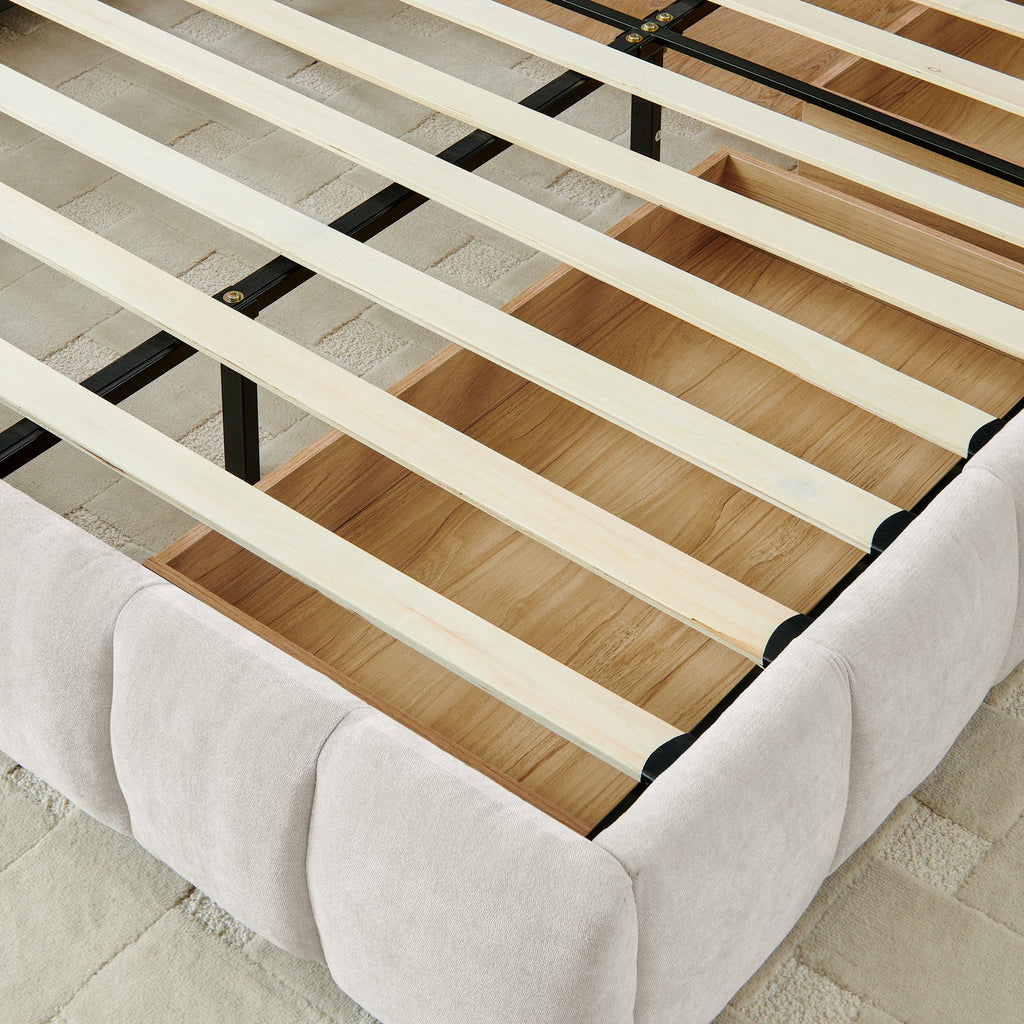King Size Upholstered Bed with Storage