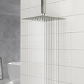 10" Square Rainfall Shower Head, Wall/Ceiling Mounted, Brushed Nickel