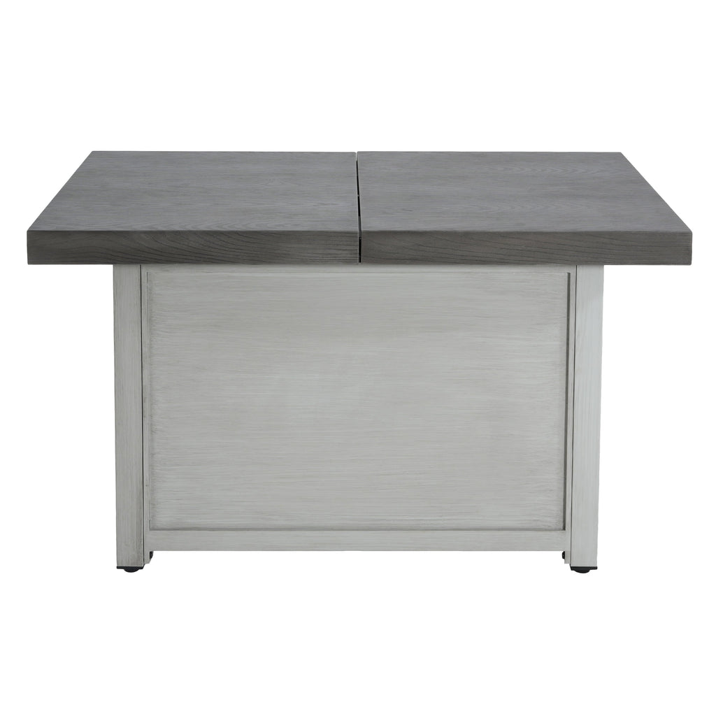 Extendable Rectangle Aluminum Alloy Fire Pit Table, 50,000BTU