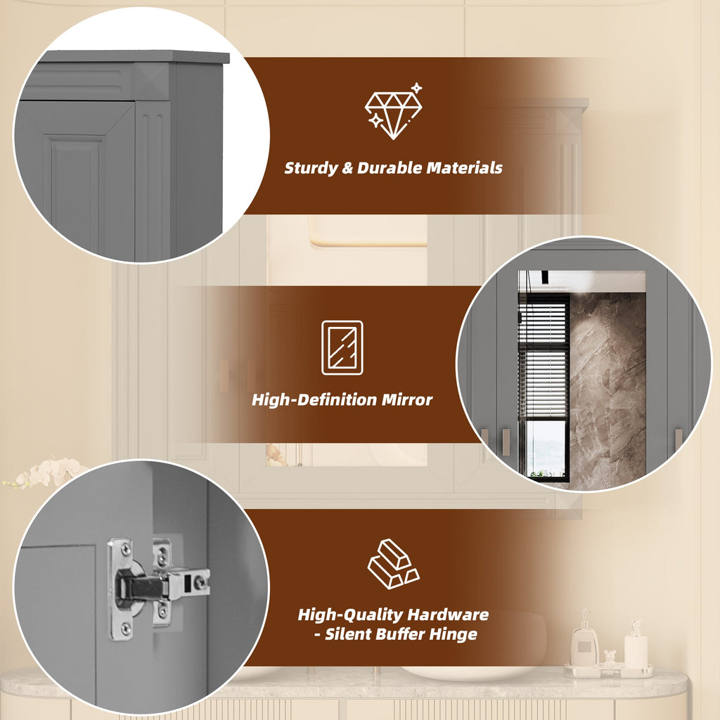 Bathroom Wall Cabinet with Mirror