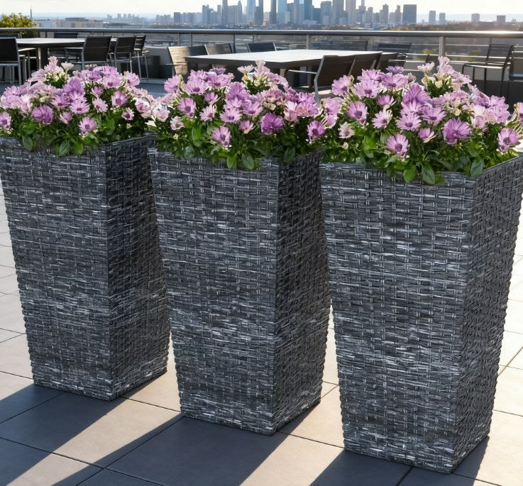 Taper Planters Set of 3 for Outdoor Plants