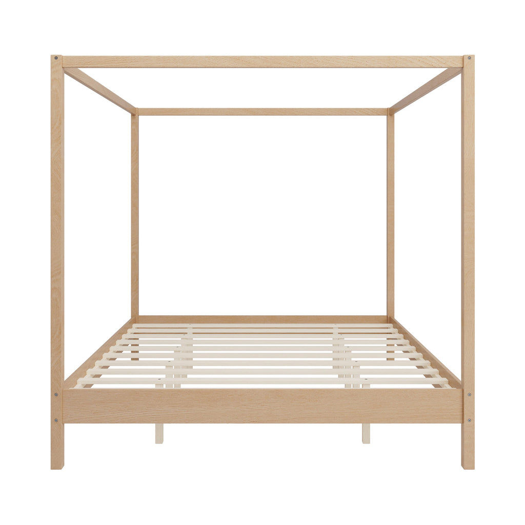 Solid Wood King Size Canopy Bed Frame