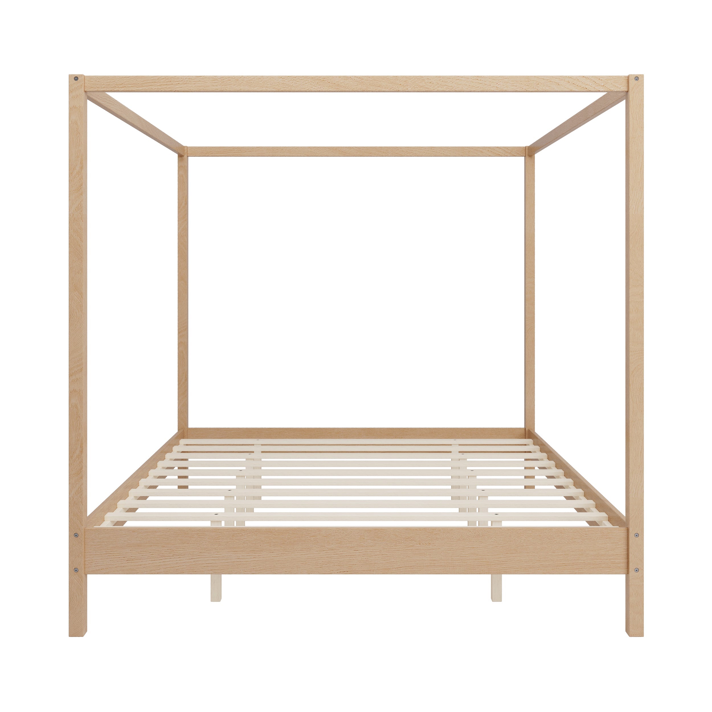 Solid Wood King Size Canopy Bed Frame