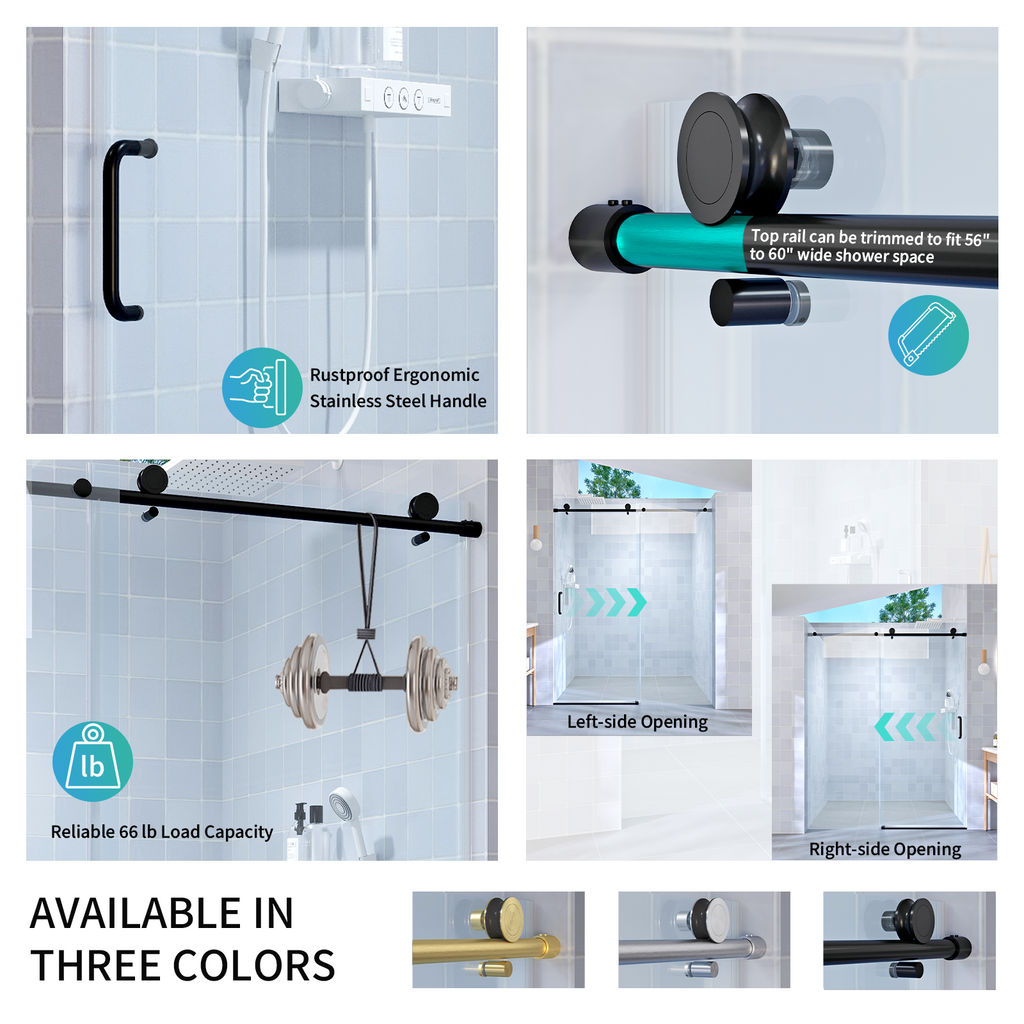 Frameless Single Sliding Shower Door
