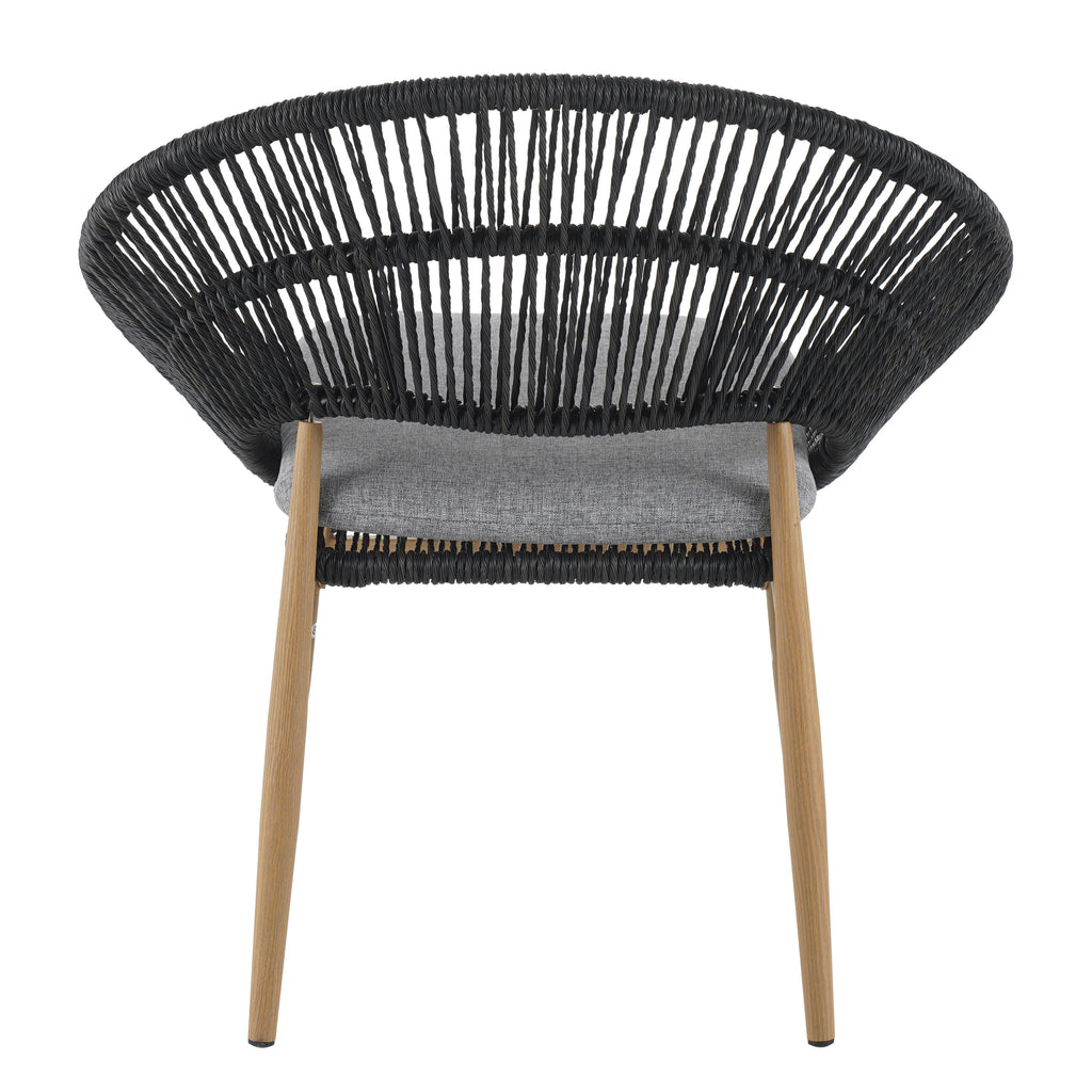 Cyril Outdoor Wicker Papasan Style Dining Chair