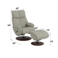Kandoro Swivel Accent Chair with Ottoman