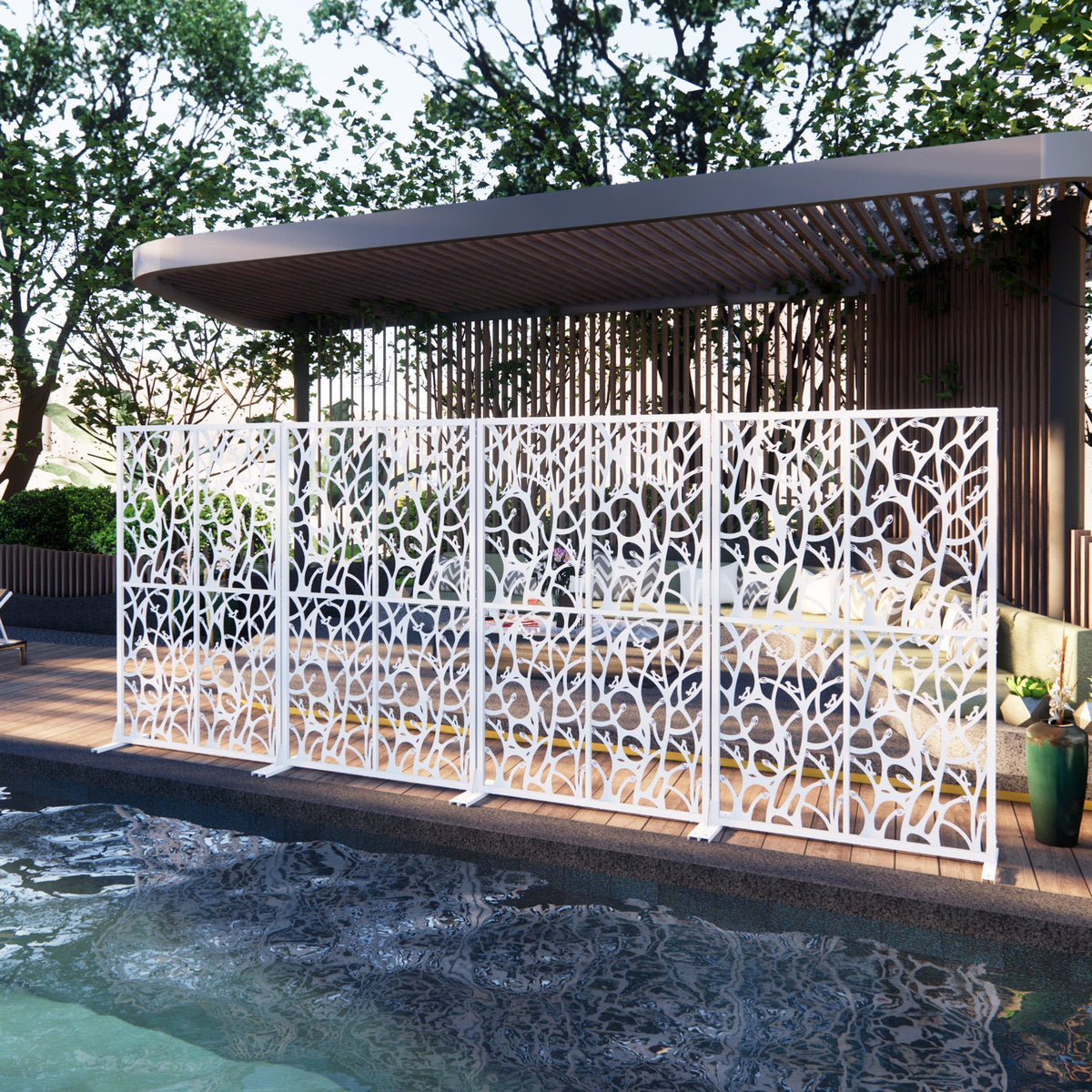 Metal Privacy Screens W3.8Ft X H6Ft