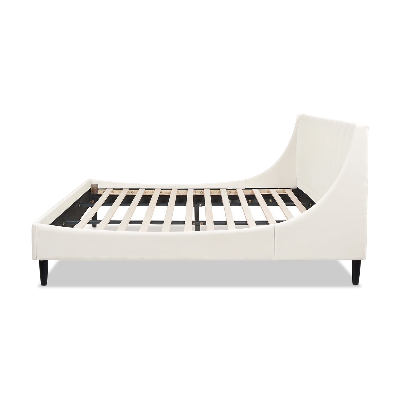 Aspen Vertical Tufted Headboard Platform Bed Set, King, Cloud