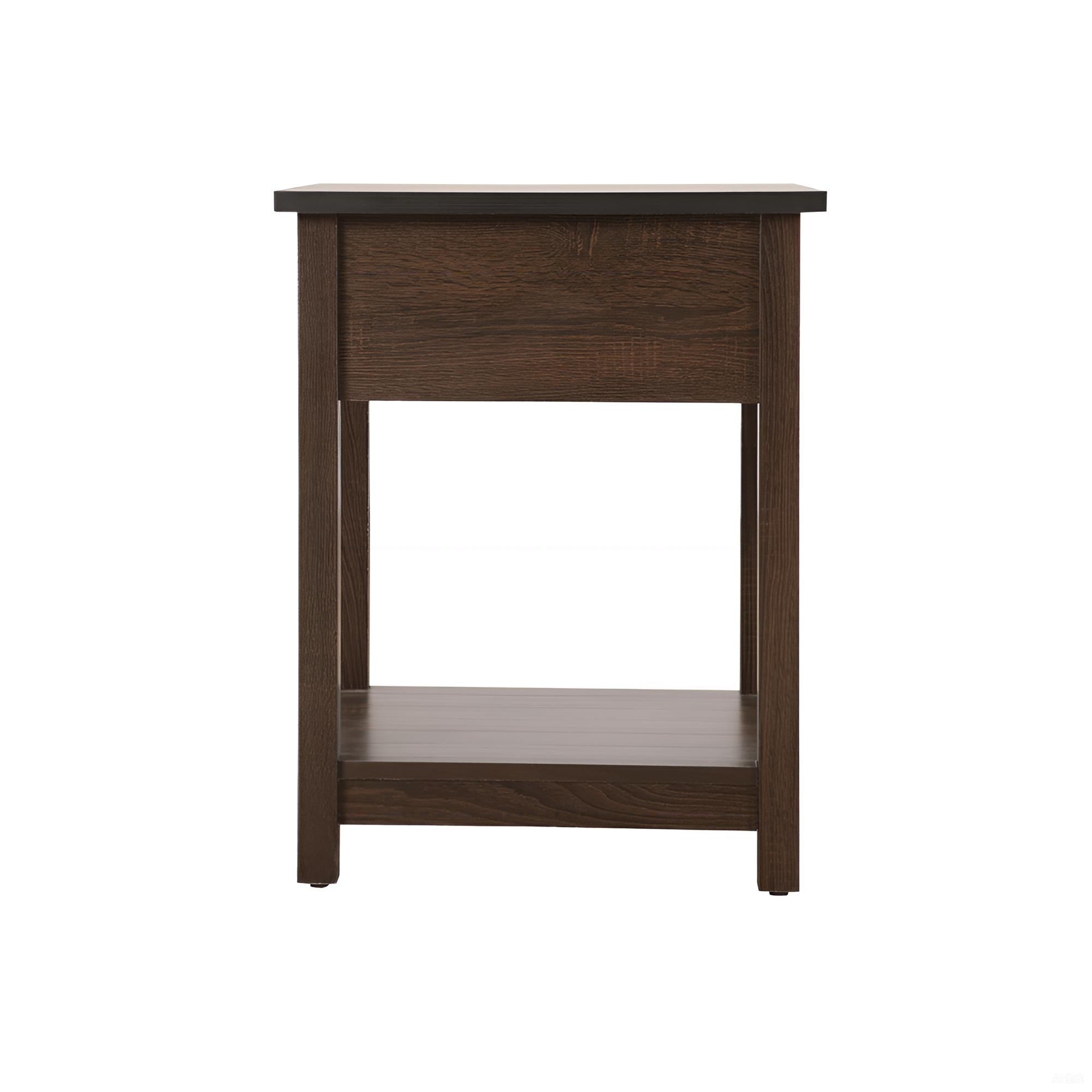 Sleek Contemporary Nightstand in Wenge