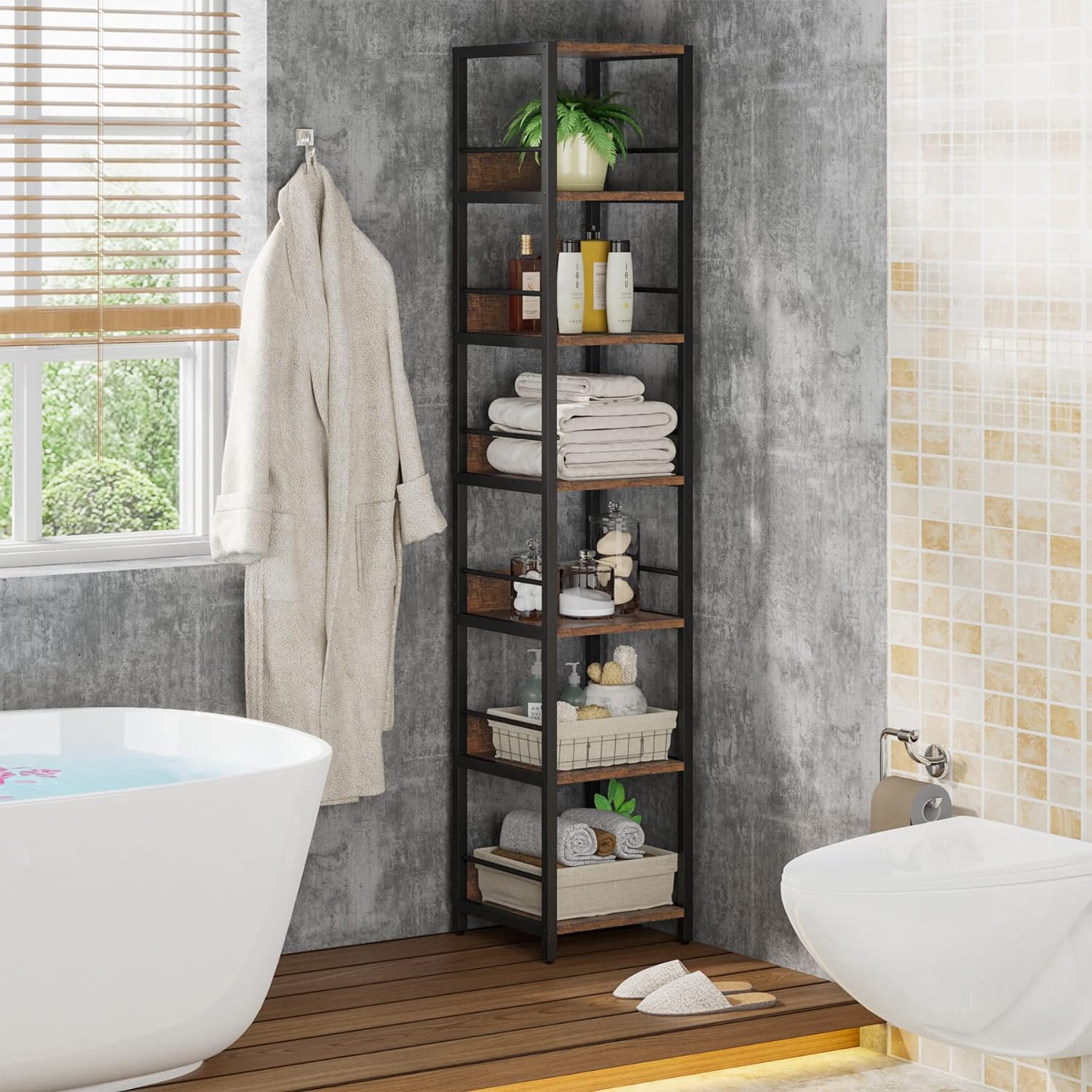 74.80" Tall 6-Tier Corner Shelf