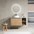 42'' Wall-Mounted Bathroom Vanity With Ceramic Art Sink