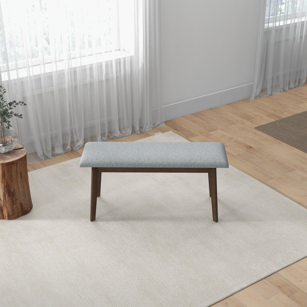Carlos Fabric Upholstered Solid Wood Bench