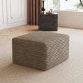 Camel Plush Corduroy Sofa Ottoman