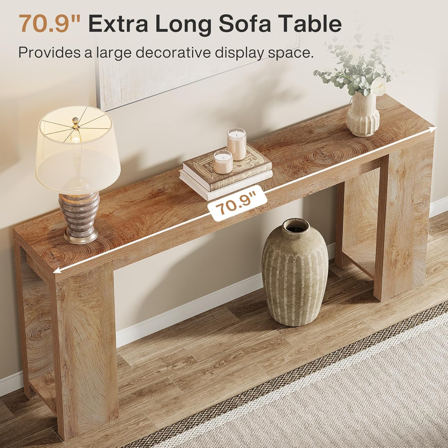 70.9" Extra Long Farmhouse Console Table