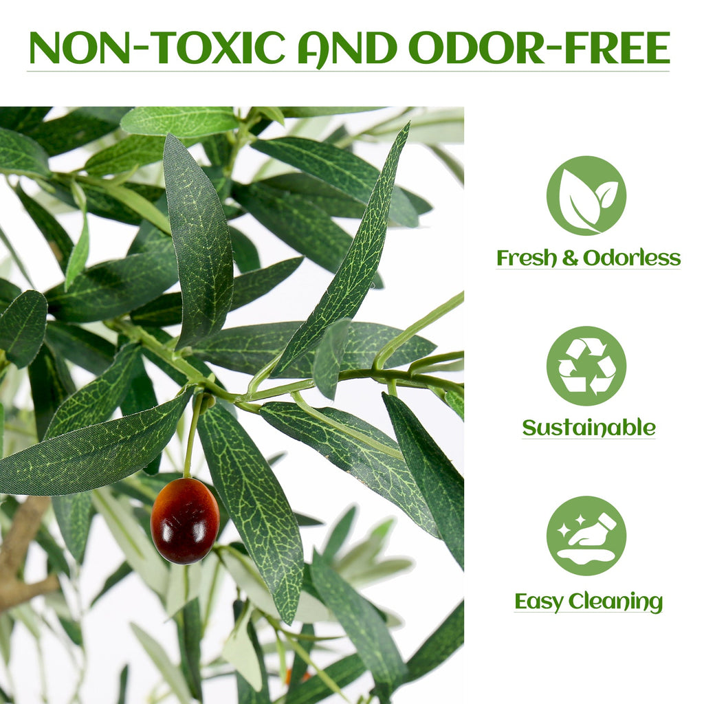 7FT Artificial Olive Tree Indoor Tall Faux Plant