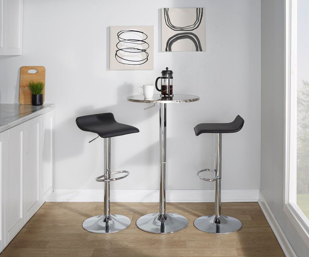 Contemporary Adjustable Round Bar Table