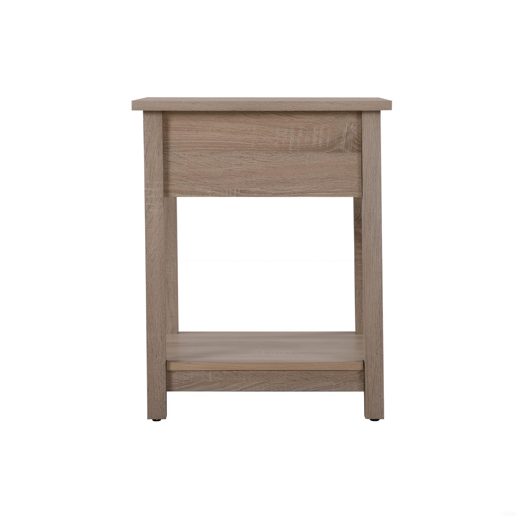 Sleek Contemporary Nightstand In Sandle Wood