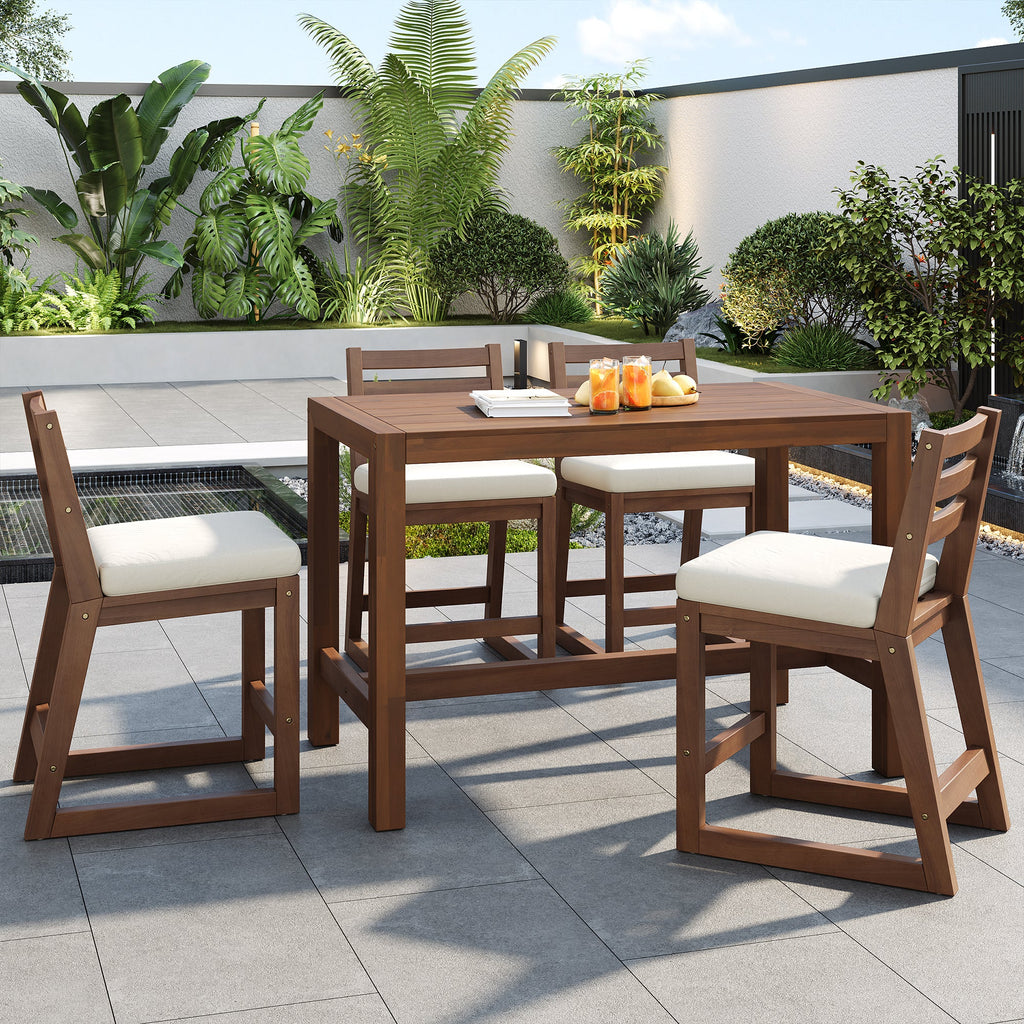 TREXM 5-Piece Rustic Patio Bar Set