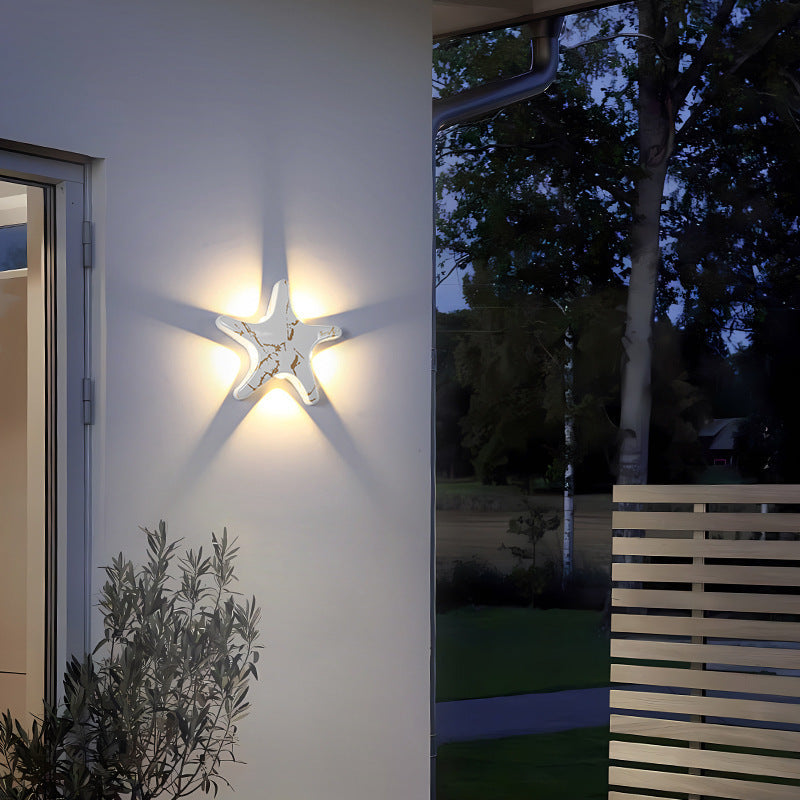 Outdoor Waterproof Starfish Made Corridor Aisle Bedroom Background Wall Decoration Wall Lamp