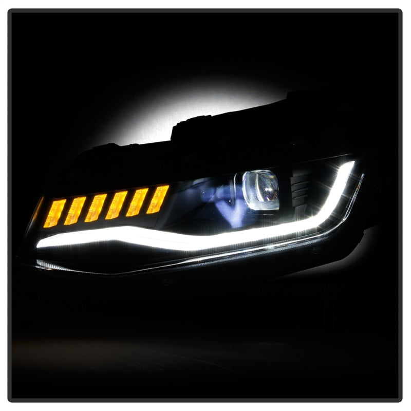 Spyder Chevy Camaro 16-18 Halogen Model Full LED Headlights Black PRO-YD-CCAM16HALAP-SEQ-BK 5087317