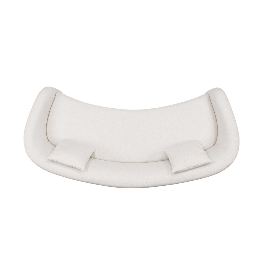 Sylvia 104" Tweed Loveseat in Ivory