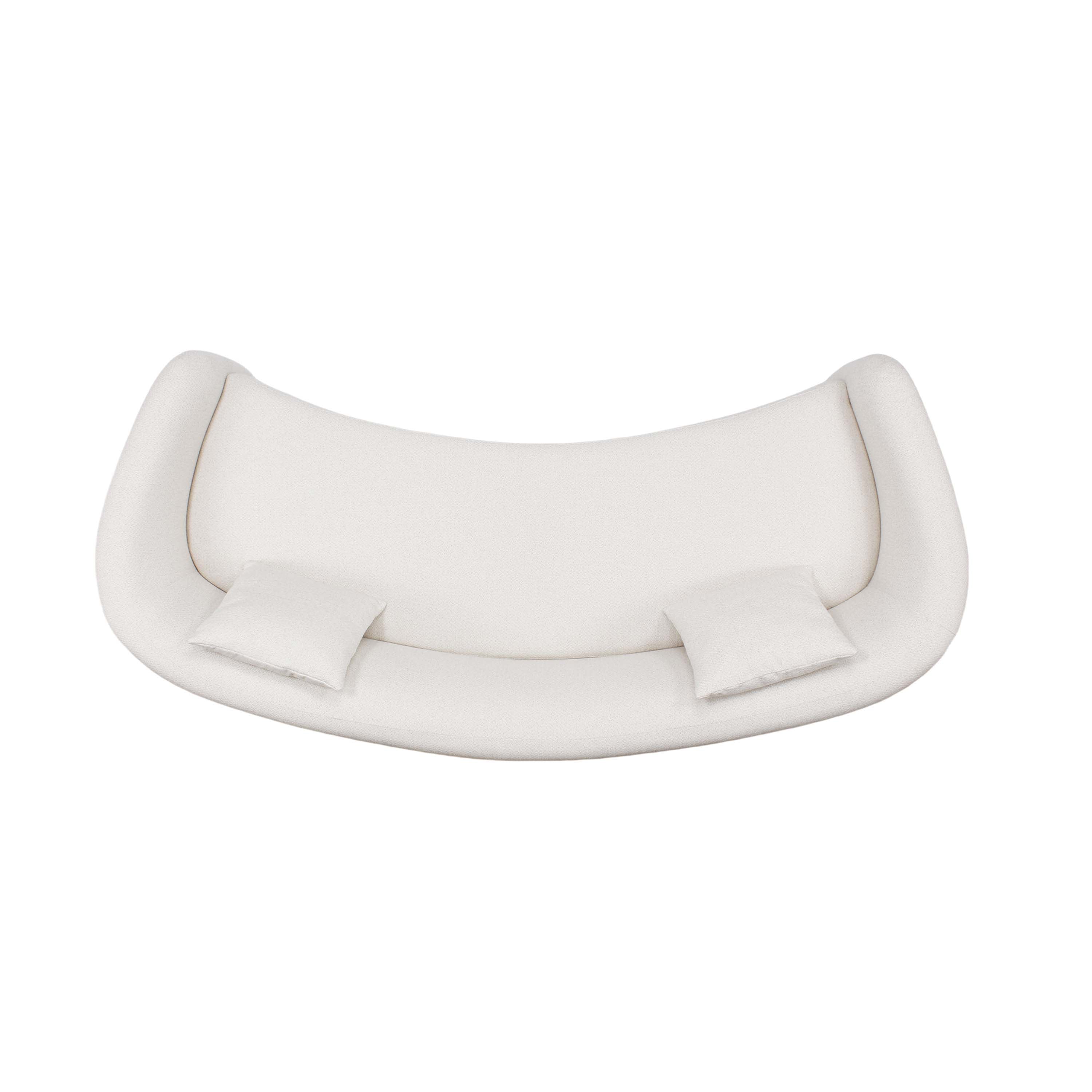 Sylvia 104" Tweed Loveseat in Ivory