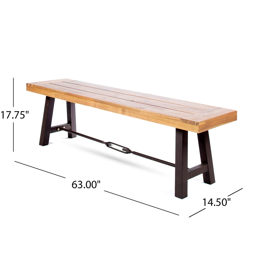 3-Piece Outdoor Acacia Wood Dining Set