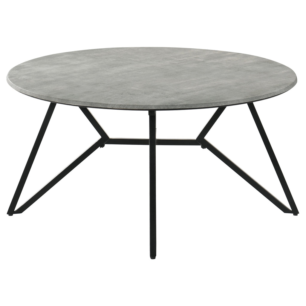 Garfield Cement 2-Piece Round SmartTop Coffee and End Table Set
