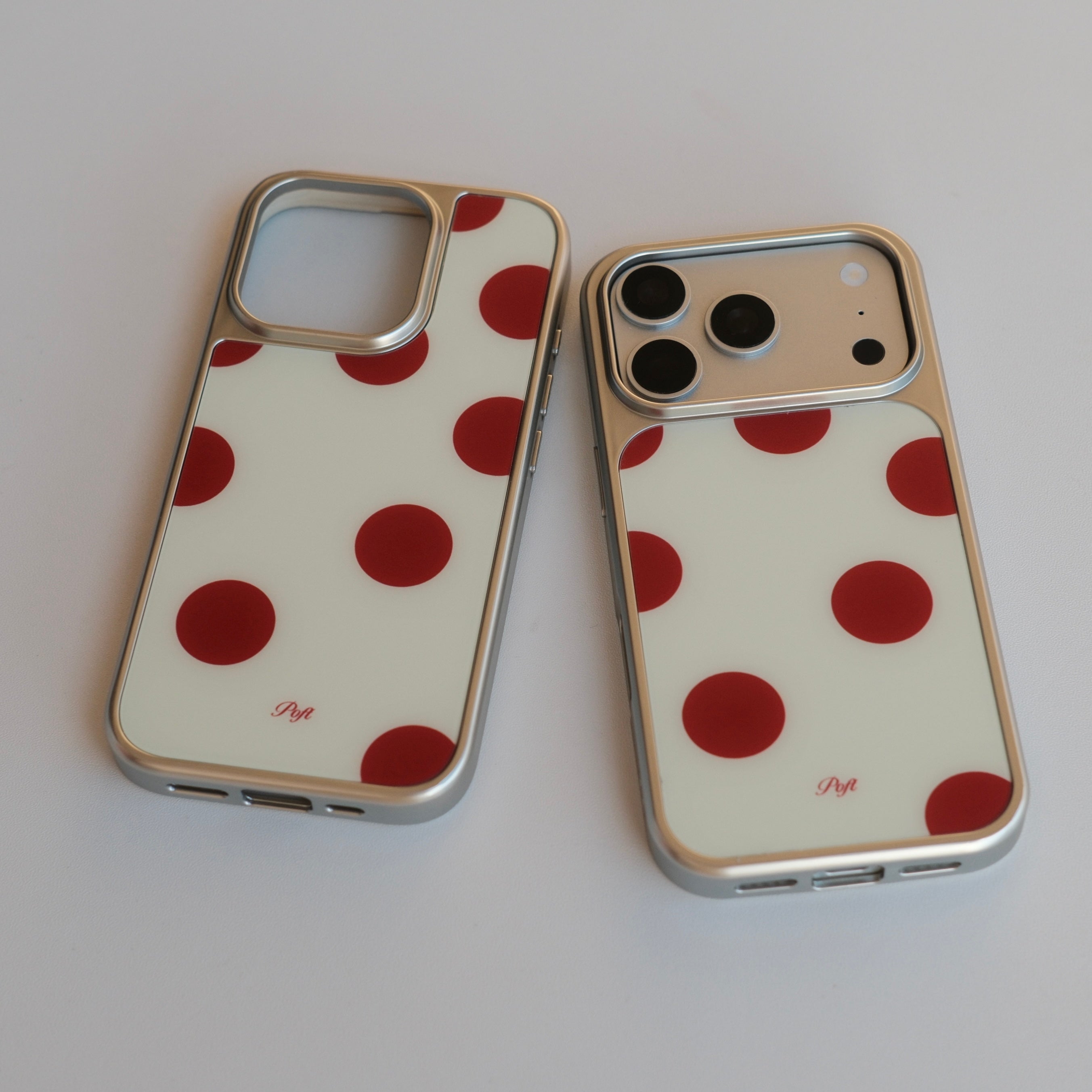Retro Polka-dot Frosted Glass Magnetic Phone Case