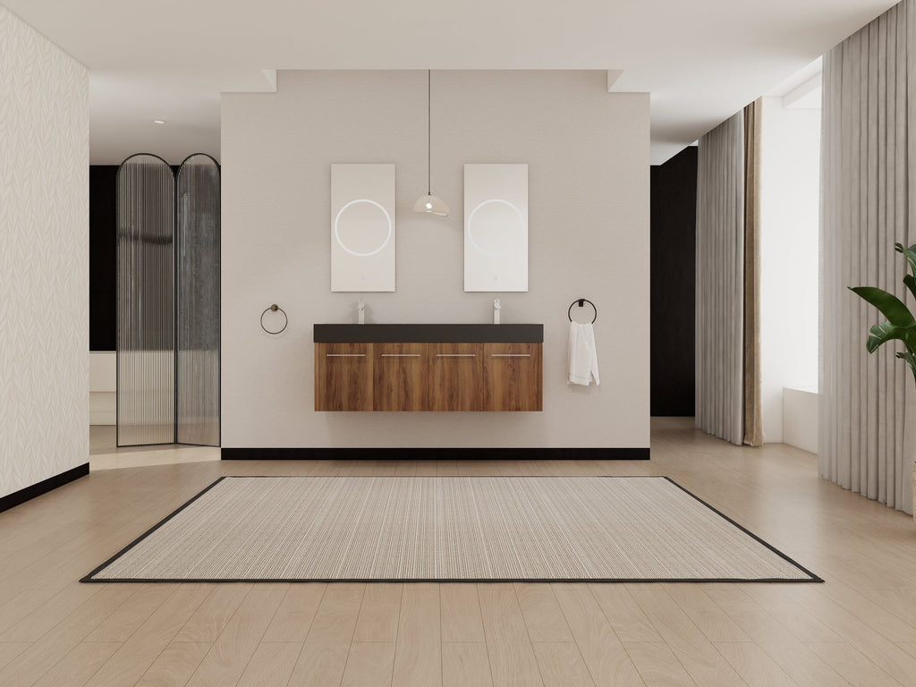 60 Inch Wall-Mounted Bathroom Vanity with Sink