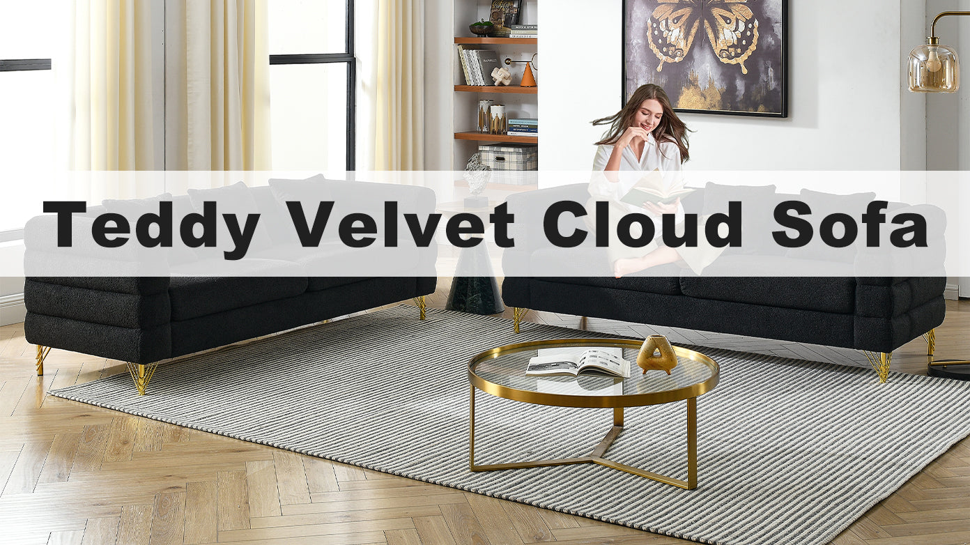 Cloud-Shaped Plush Sofa Set