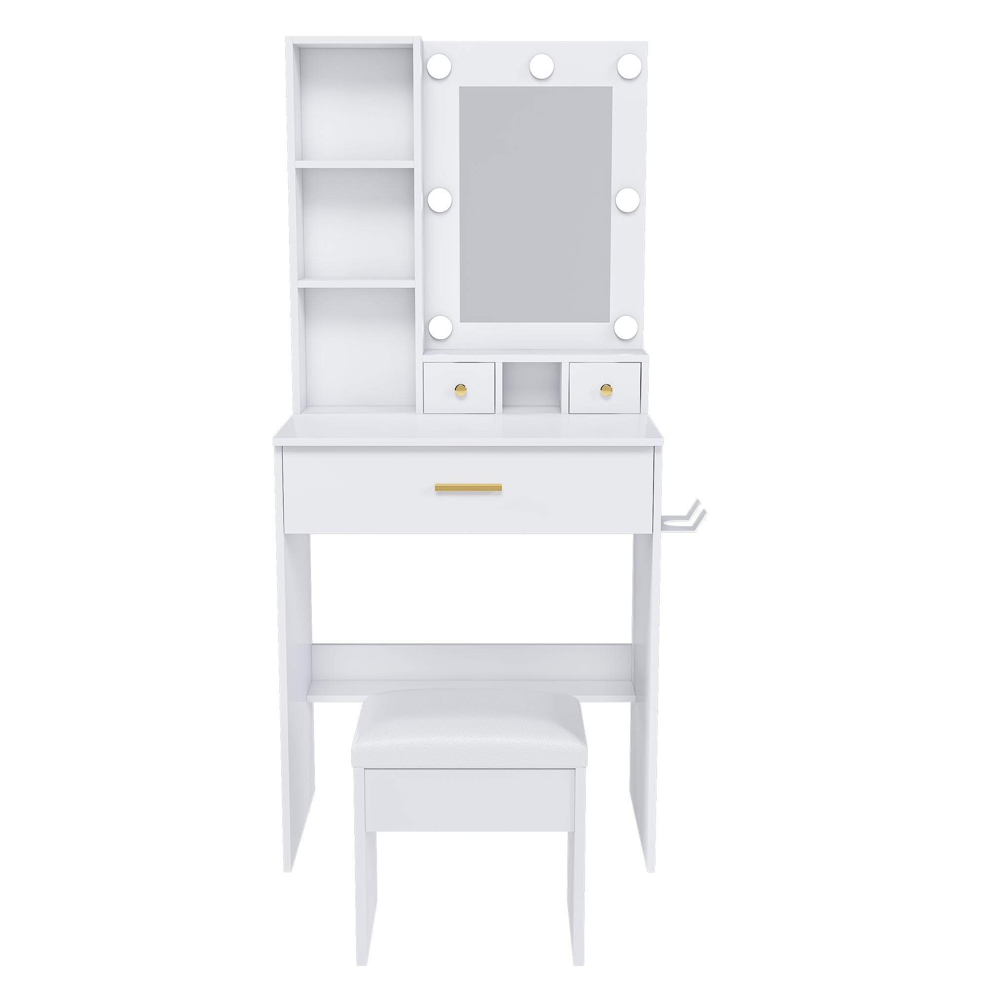 Vanity Table with Mirror & Adjustable LED Lights