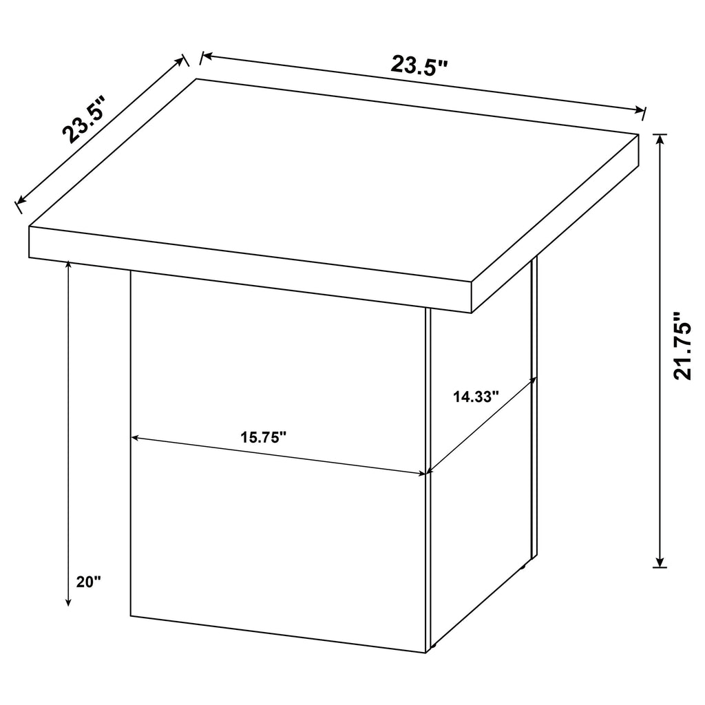Exeter Mango Square End Table