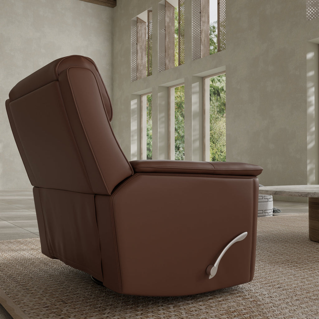 Oslo Manual Glider Recliner in Pecan