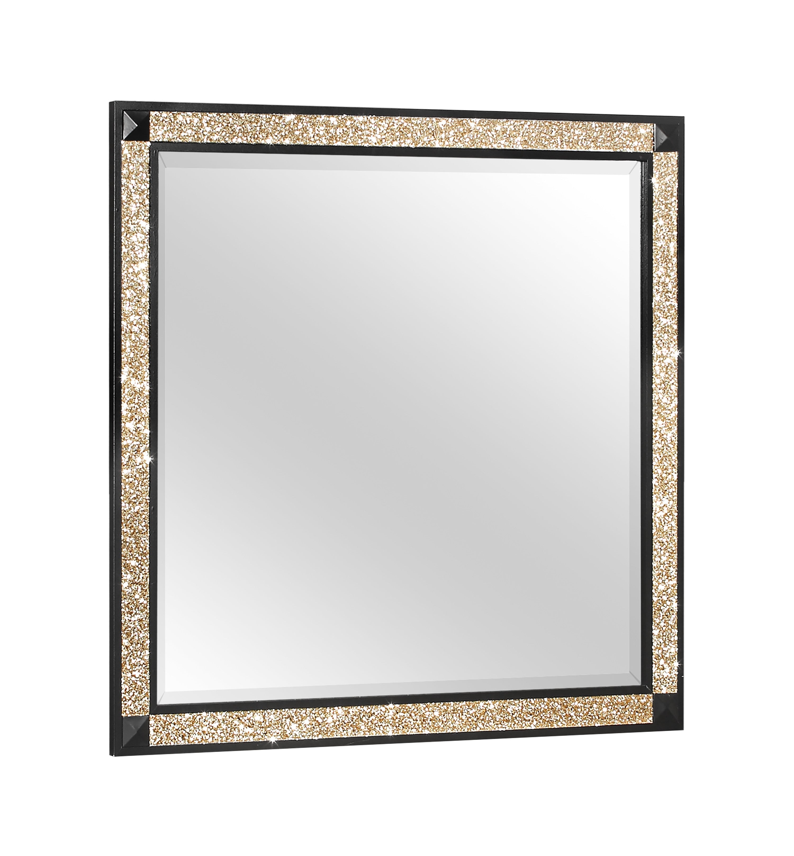 Lively Black/Gold Mirror
