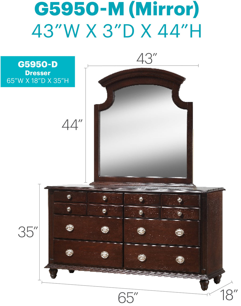 Summit G5950-D Dresser , Cappuccino