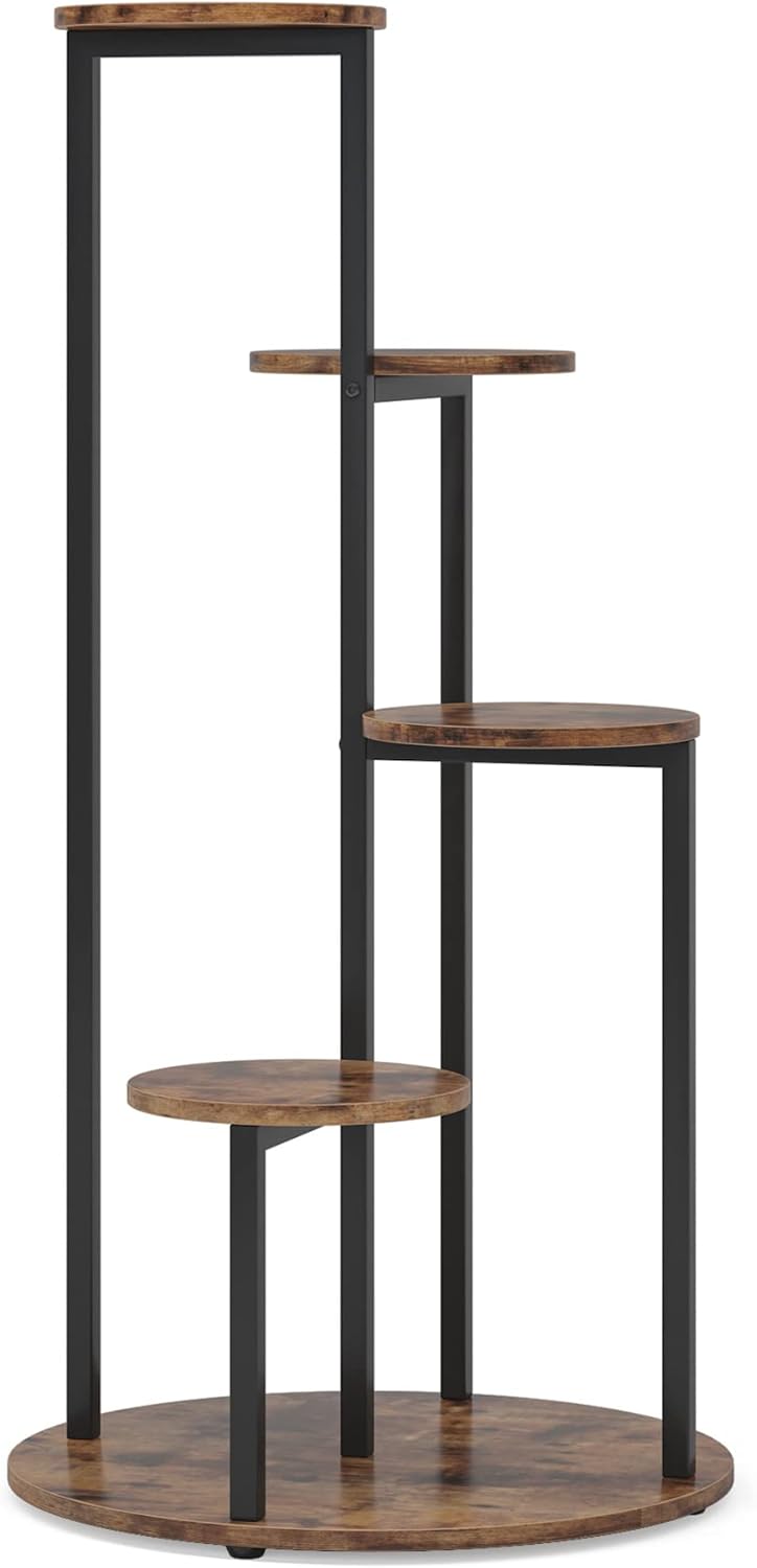 40.94" Height 4-Tier Rustic Plant Stand